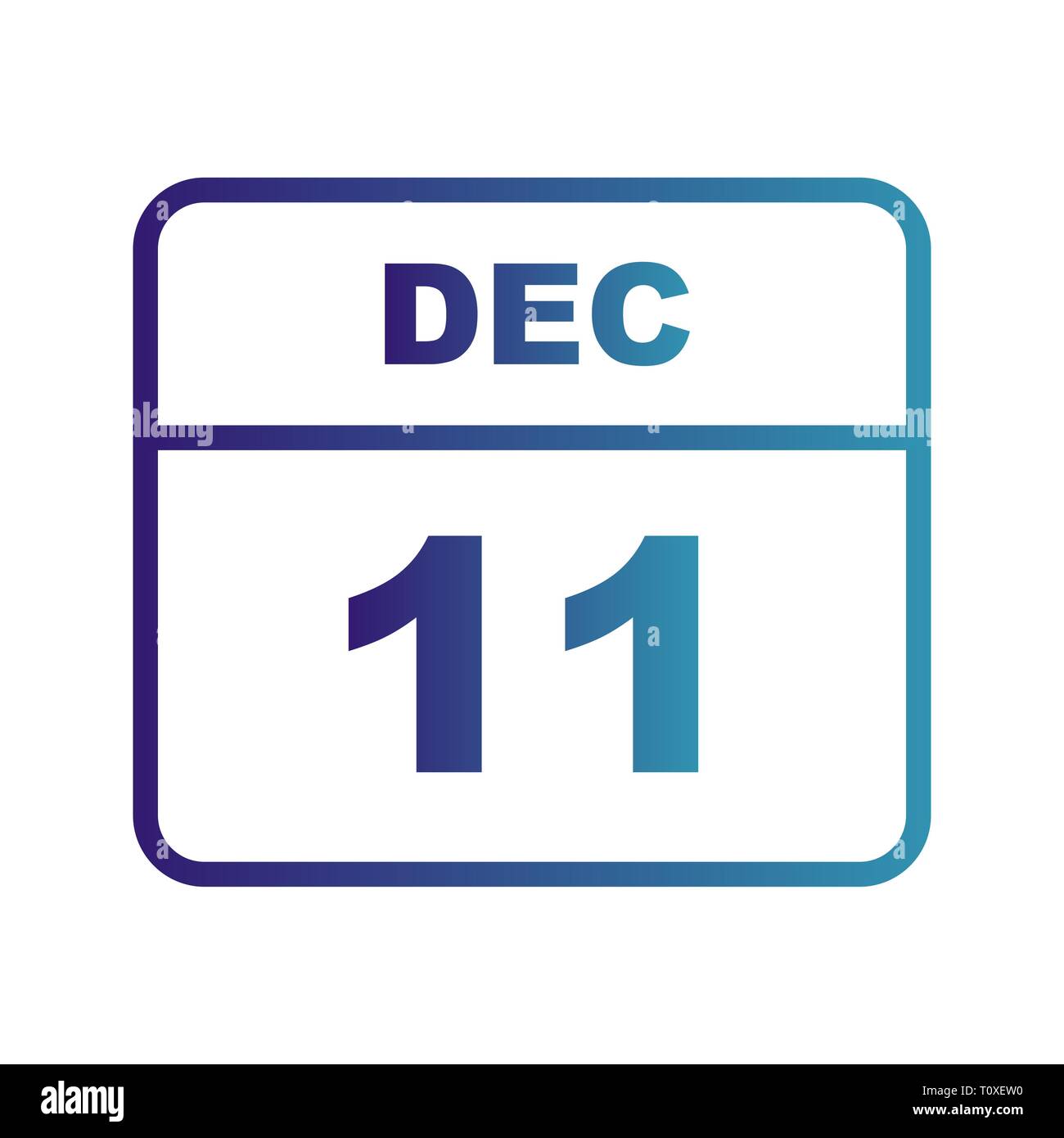 December 11th Date on a Single Day Calendar Stock Photo - Alamy