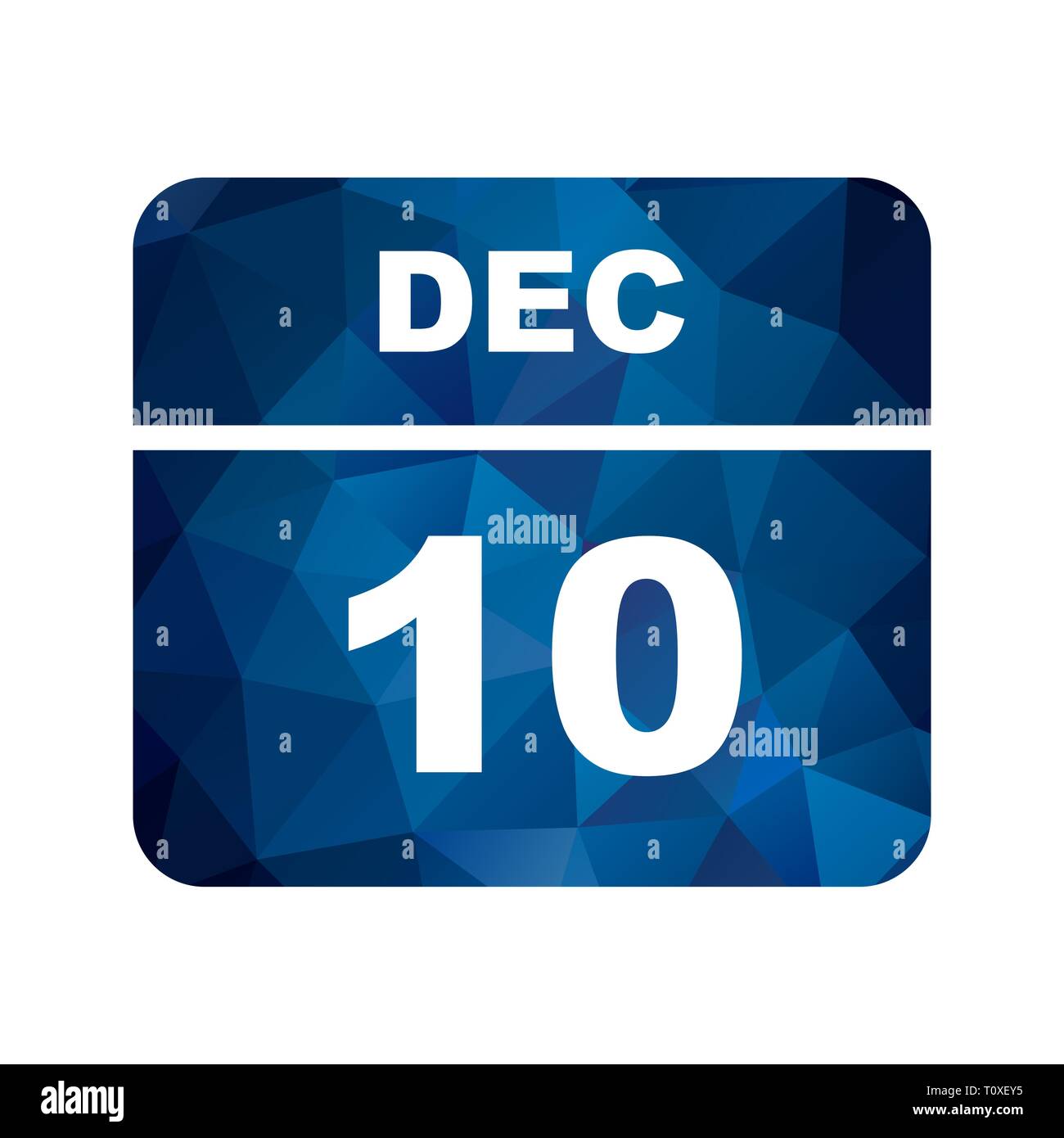 December 10th Date on a Single Day Calendar Stock Photo Alamy