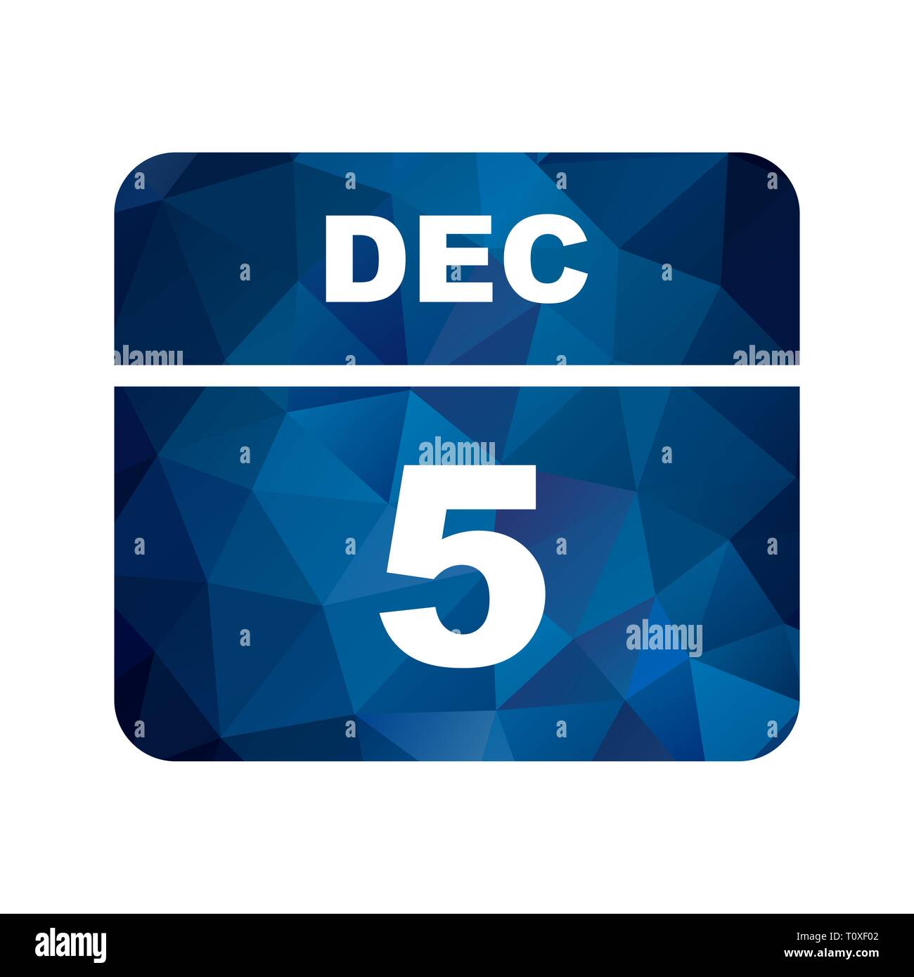 December 5th Date on a Single Day Calendar Stock Photo Alamy