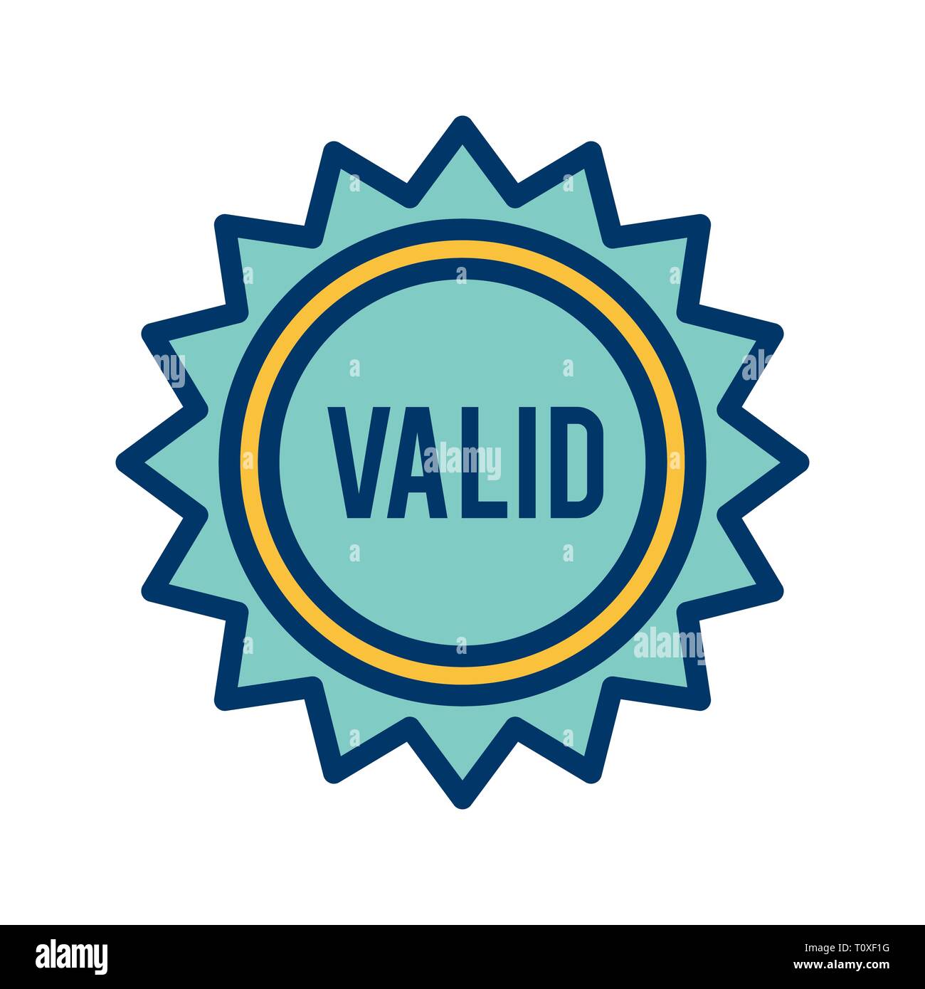 Illustration Valid Stamp Icon Stock Photo - Alamy
