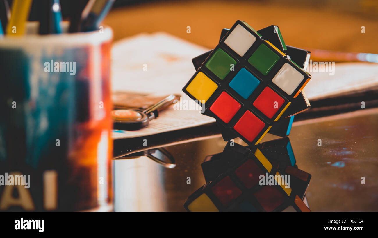 A Rubik's Cube Stock Photo