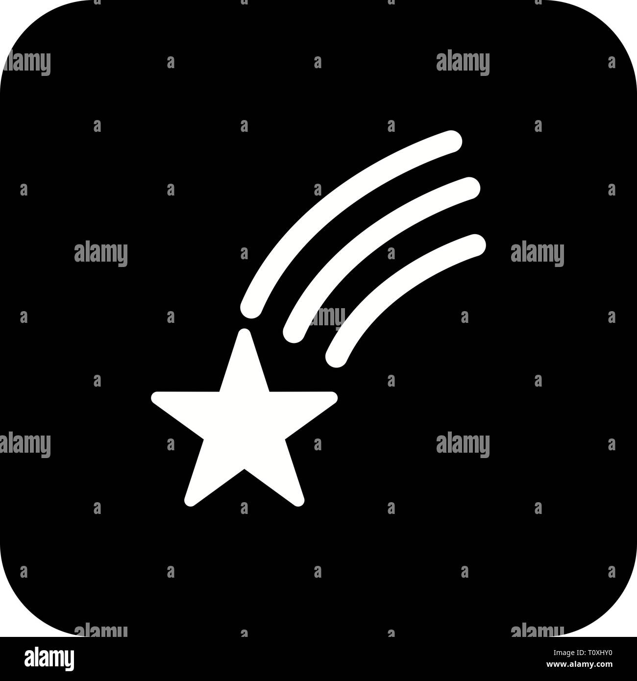 Illustration Falling Star Icon Stock Photo - Alamy
