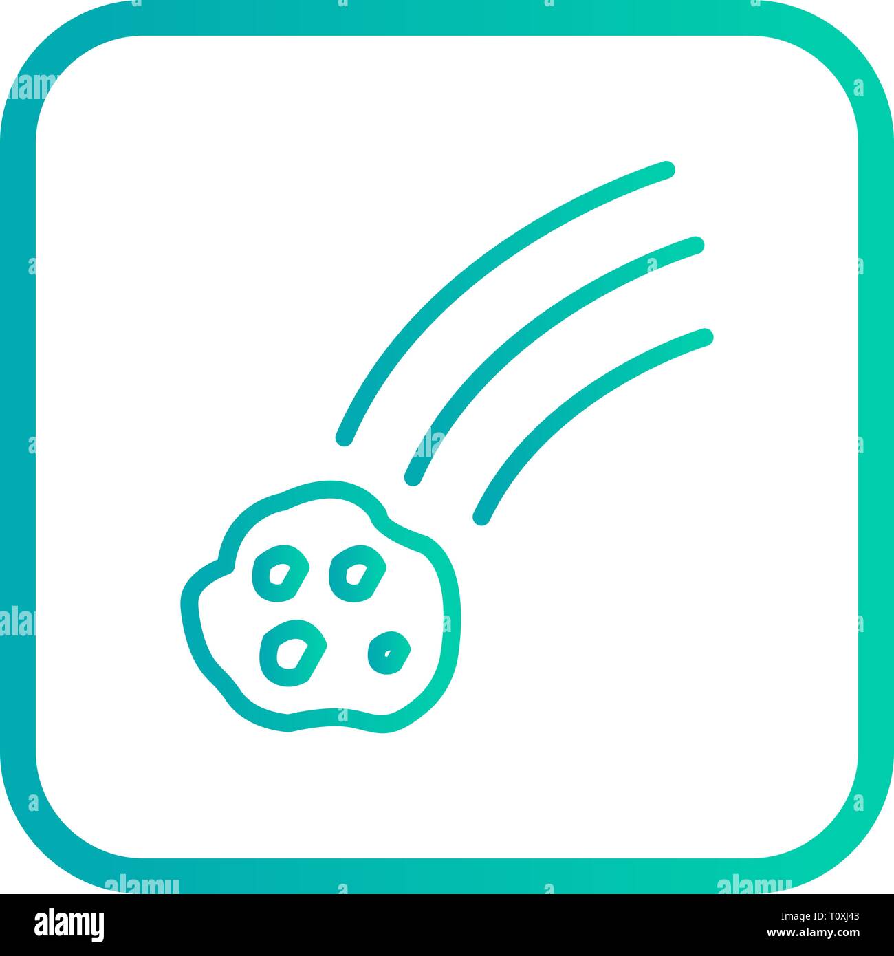 Illustration Falling Meteorite Icon Stock Photo - Alamy