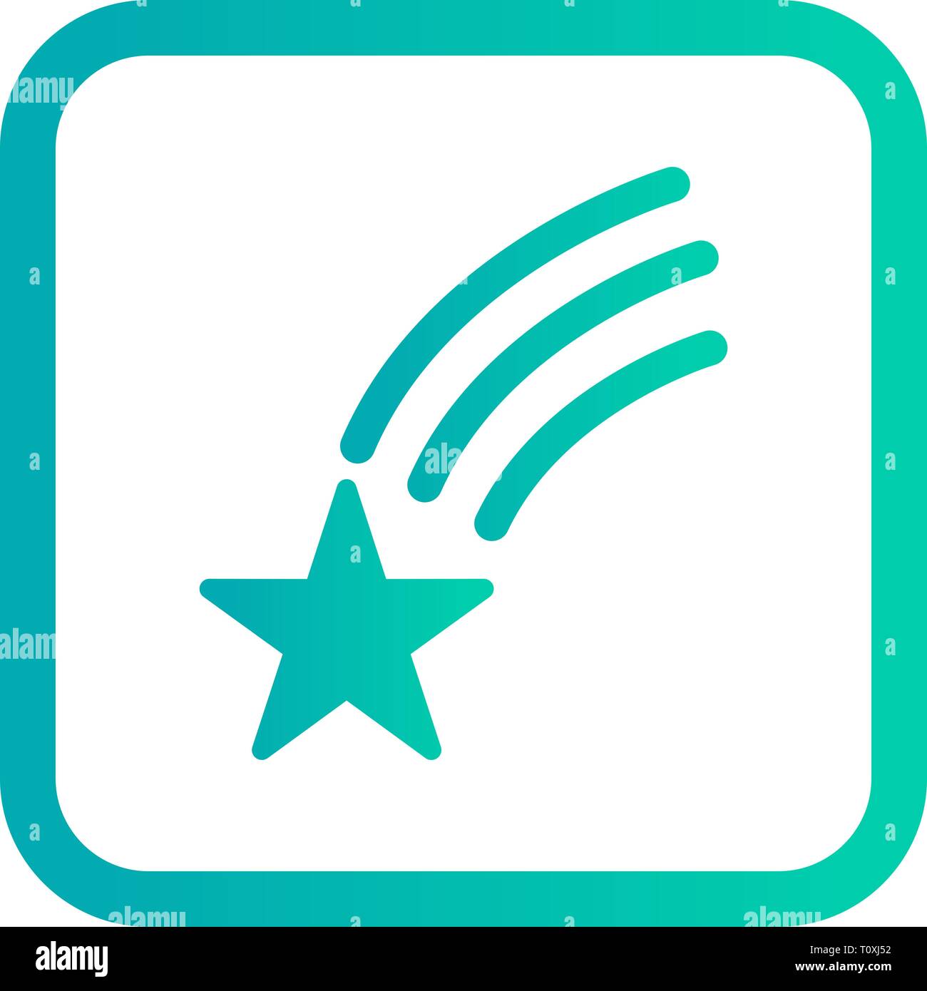 Illustration Falling Star Icon Stock Photo - Alamy
