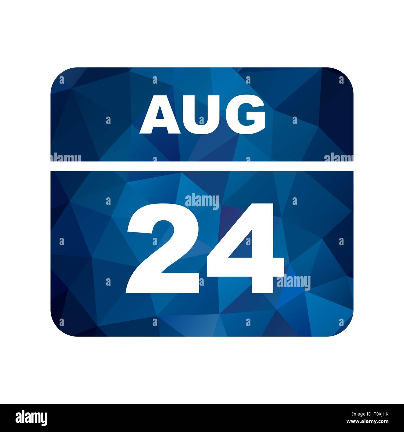 August 24th Date on a Single Day Calendar Stock Photo