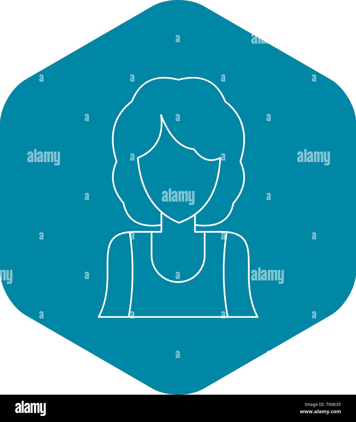 Young woman avatar icon, outline style Stock Vector Image & Art - Alamy