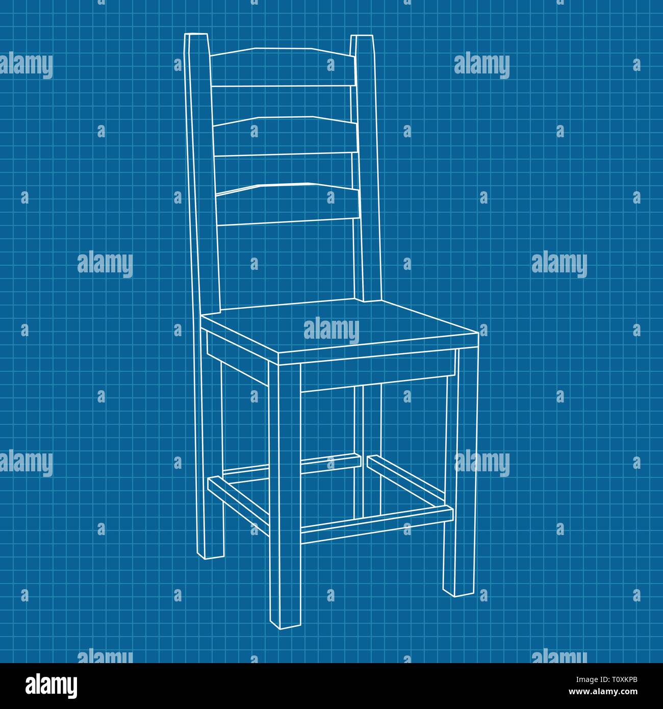 Chair. Blueprint outline Stock Vector Image & Art Alamy