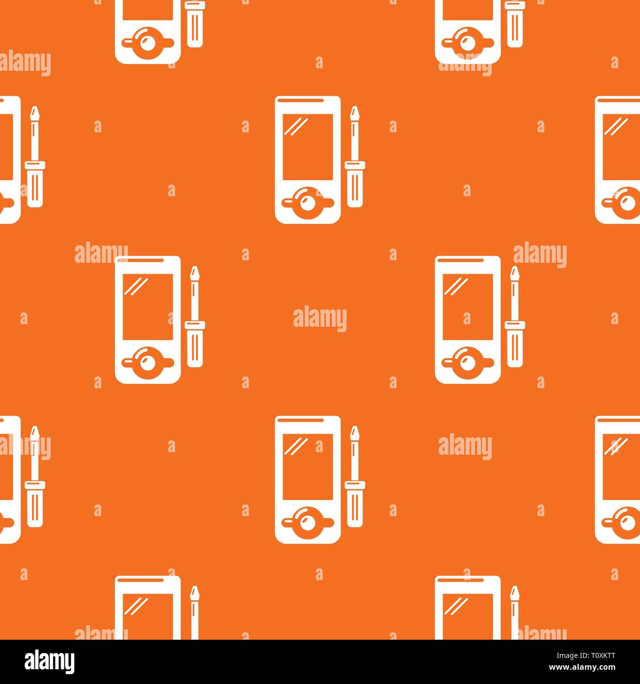 Player repair pattern vector orange Stock Vector