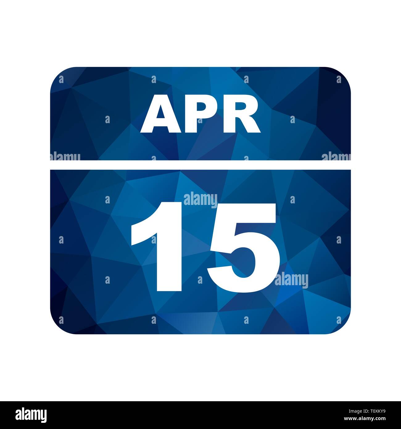 April 15th Date on a Single Day Calendar Stock Photo Alamy