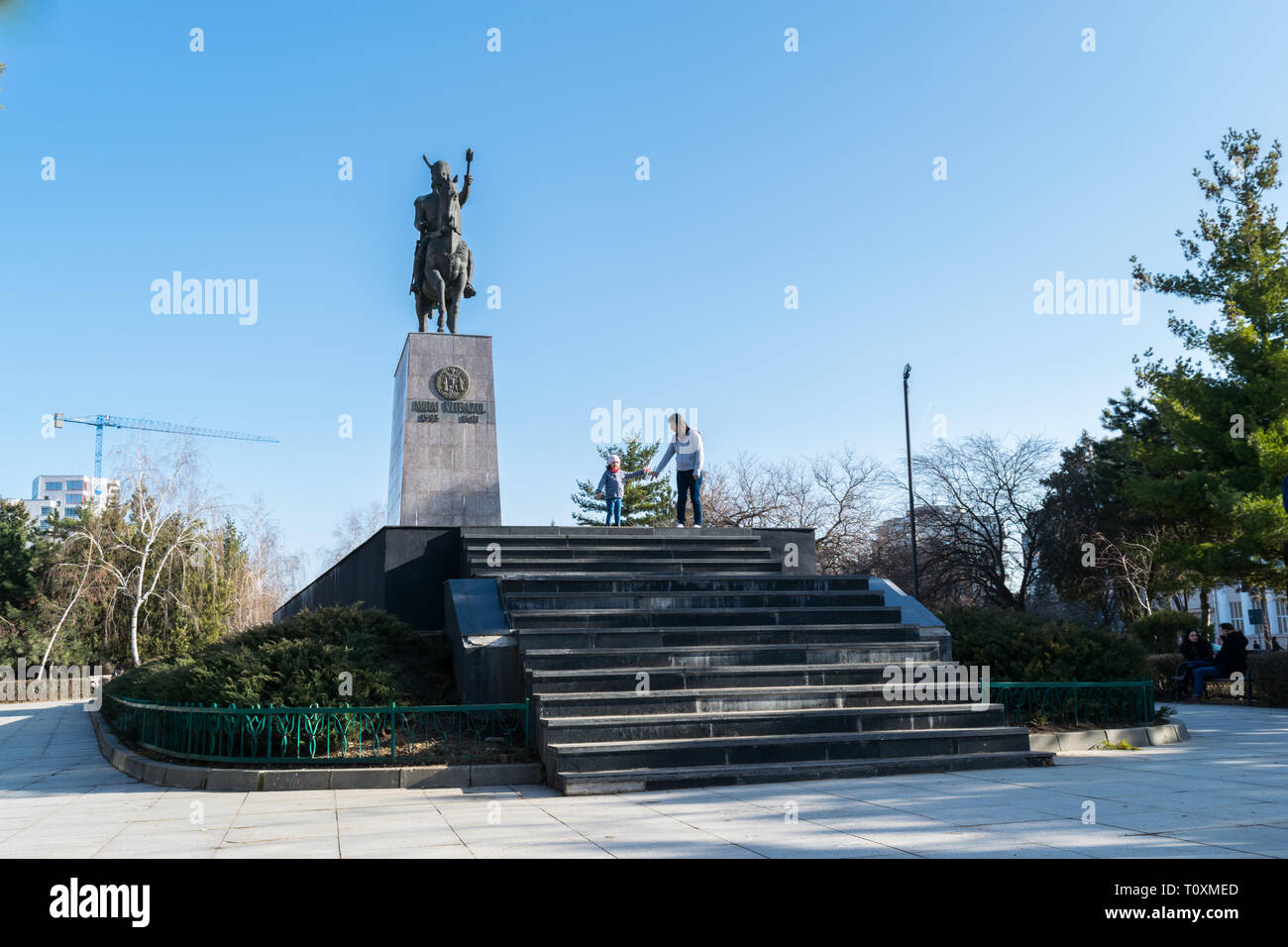 Ploiesti, Romania - February 17, 2019: Mihai Viteazul statue monument situated in Ploiesti, Prahova, Romania Stock Photo