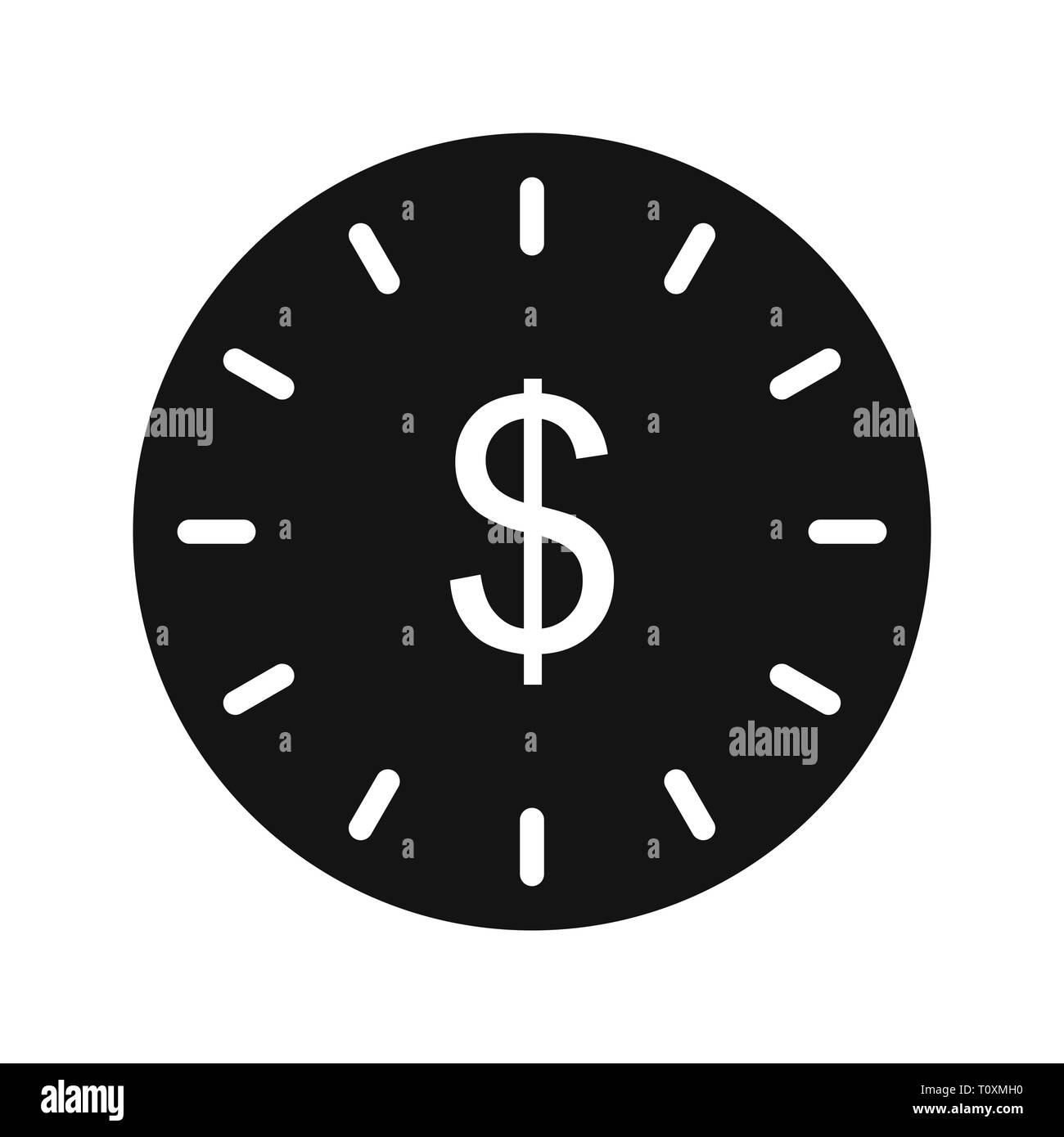 Illustration Time Is Money Icon Stock Photo Alamy