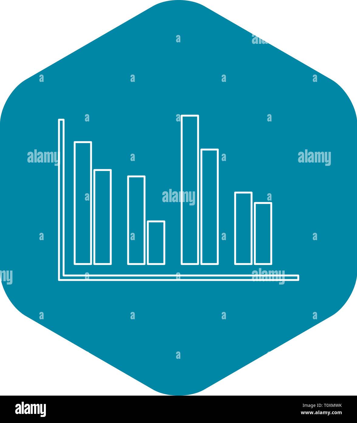 Financial analysis chart icon, outline style Stock Vector Image & Art ...
