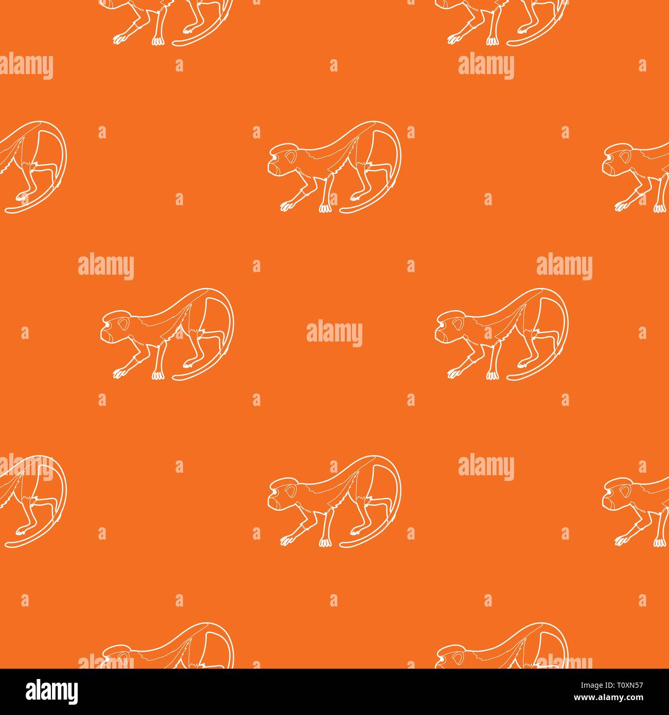 Going forward monkey pattern vector orange Stock Vector Image & Art - Alamy