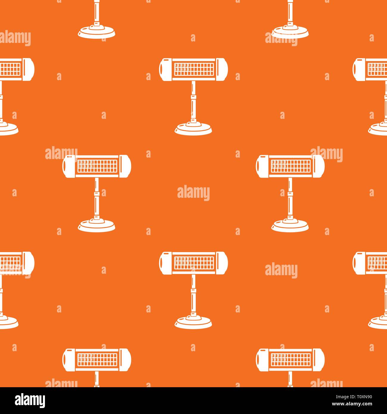 Ufo heater pattern vector orange Stock Vector