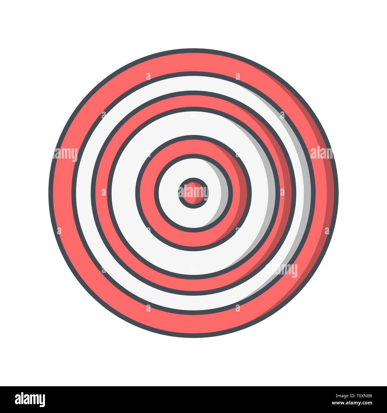 Illustration Bullseye Icon Stock Photo - Alamy