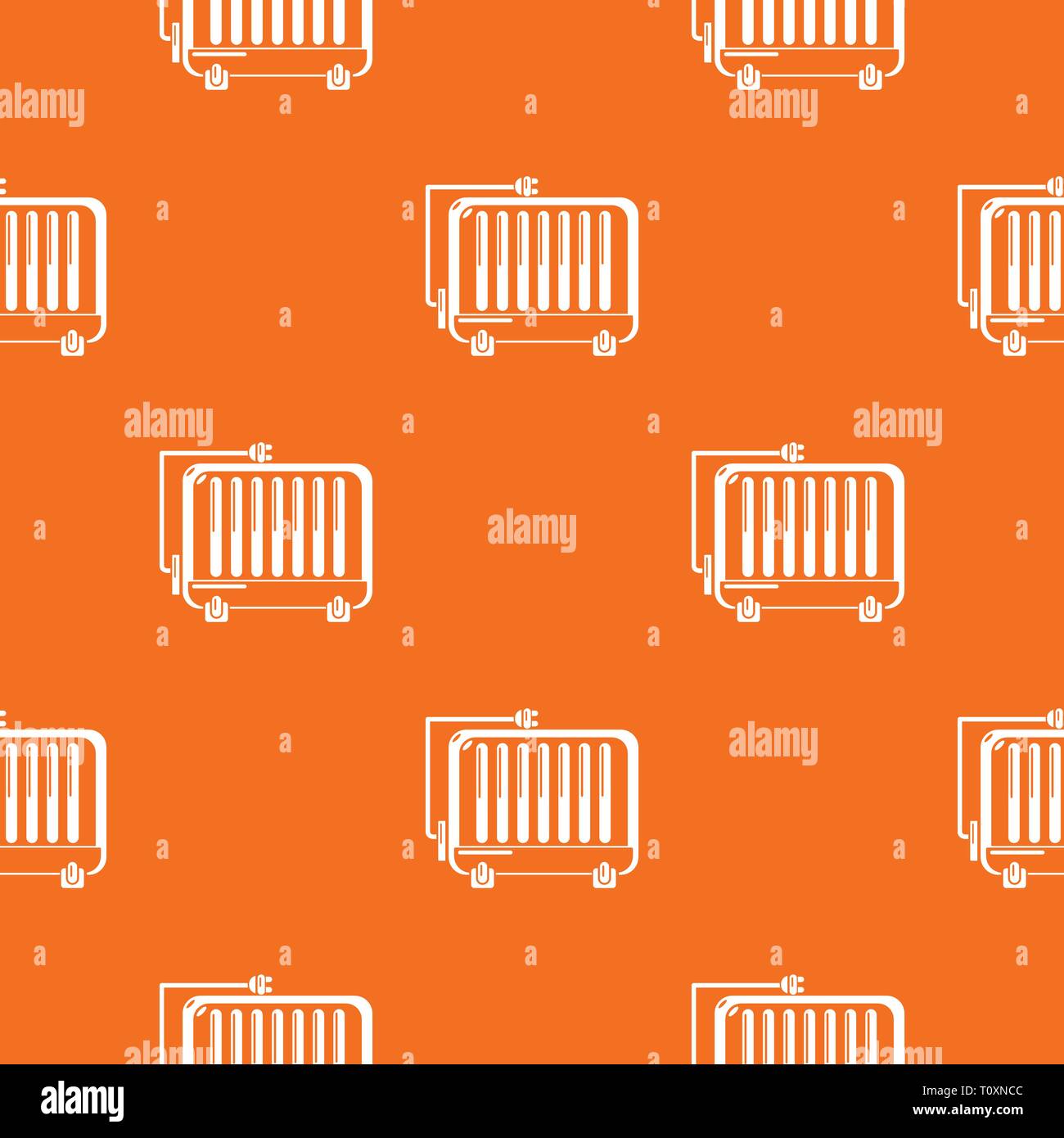Electric battery pattern vector orange Stock Vector