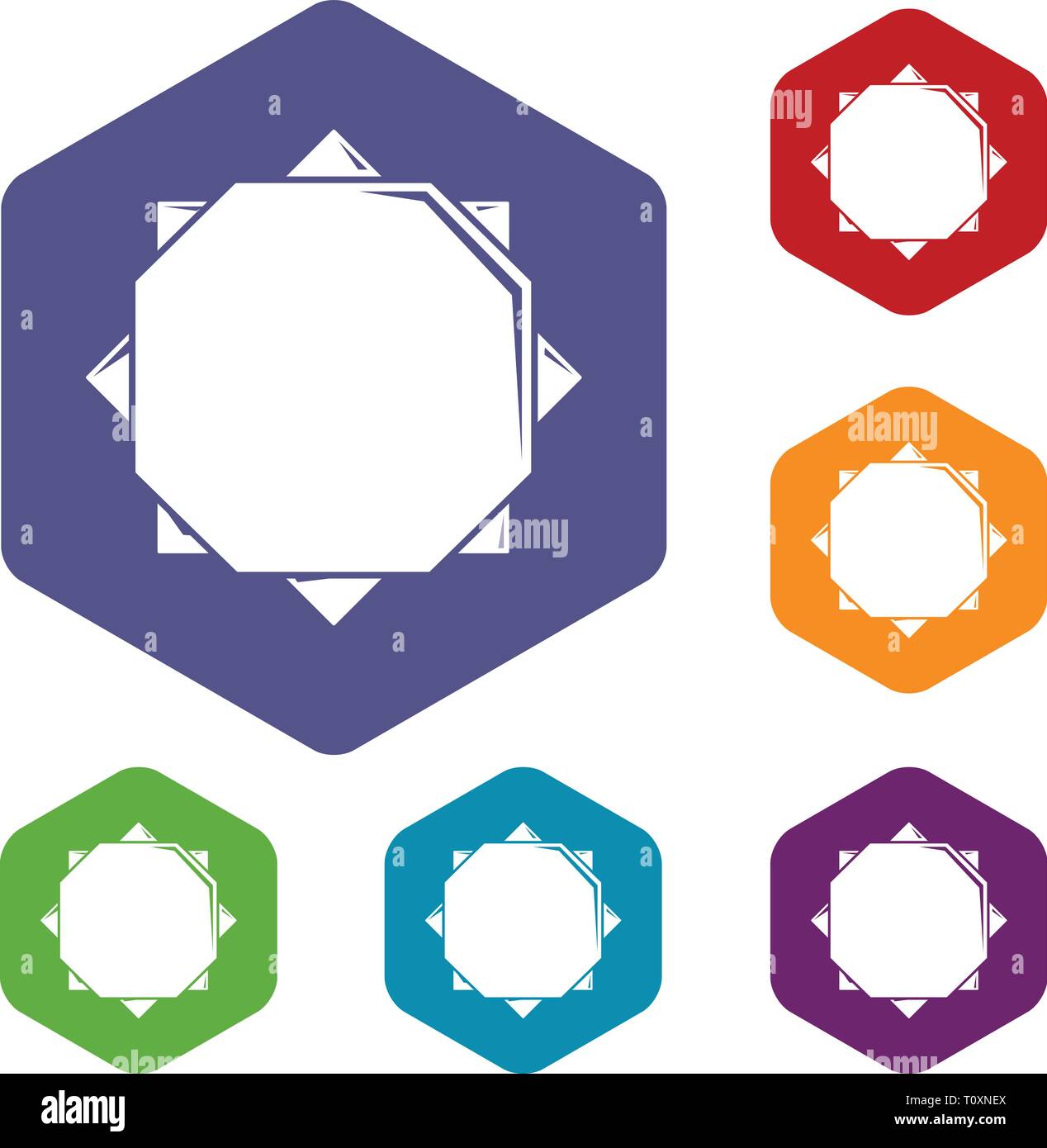 Origami sun icons vector hexahedron Stock Vector Image & Art - Alamy