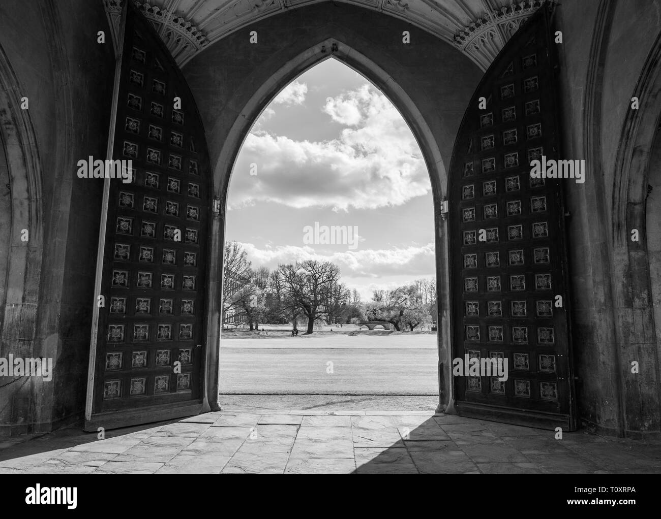 Cambridge, UK - March 14 2019: St Johns College which is a member of the Univarsity of Cambridge, Cambridge, England. Stock Photo