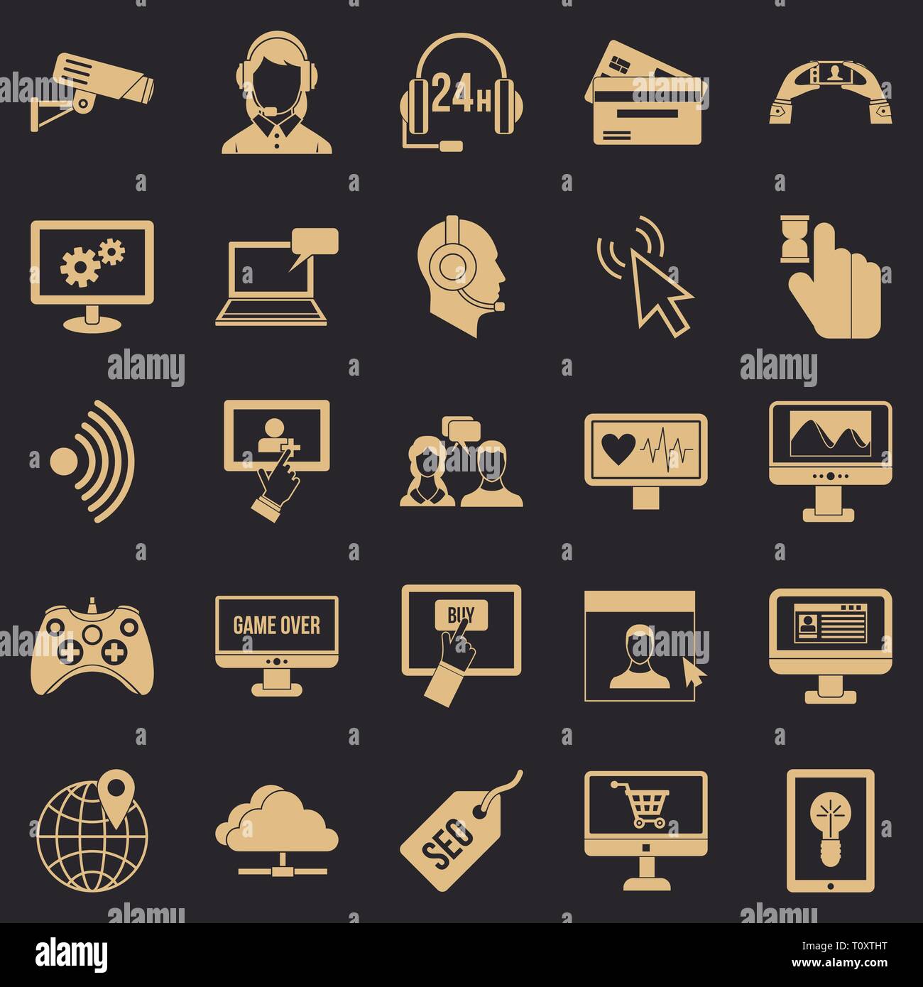Web design icons set, simple style Stock Vector Image & Art - Alamy