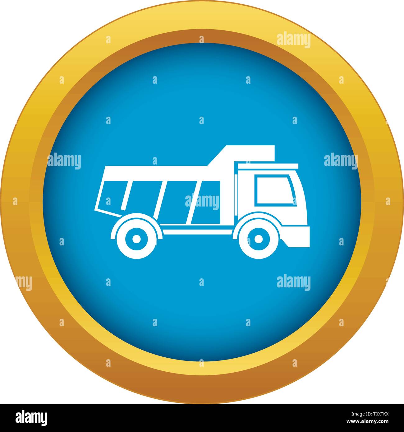 Toy truck icon blue vector isolated Stock Vector Image & Art - Alamy