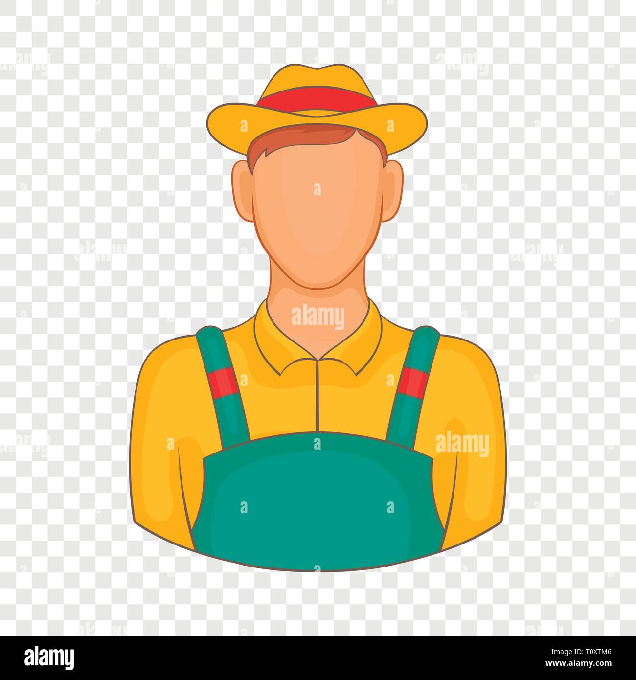 Farmer icon in cartoon style Stock Vector Image & Art - Alamy