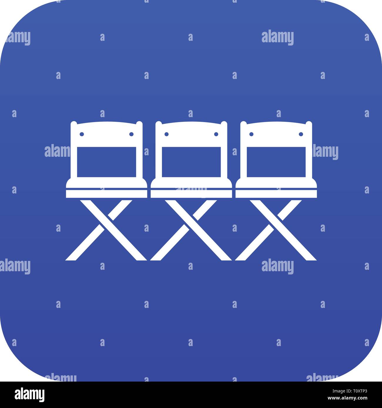 Chairs icon digital blue Stock Vector Image & Art - Alamy