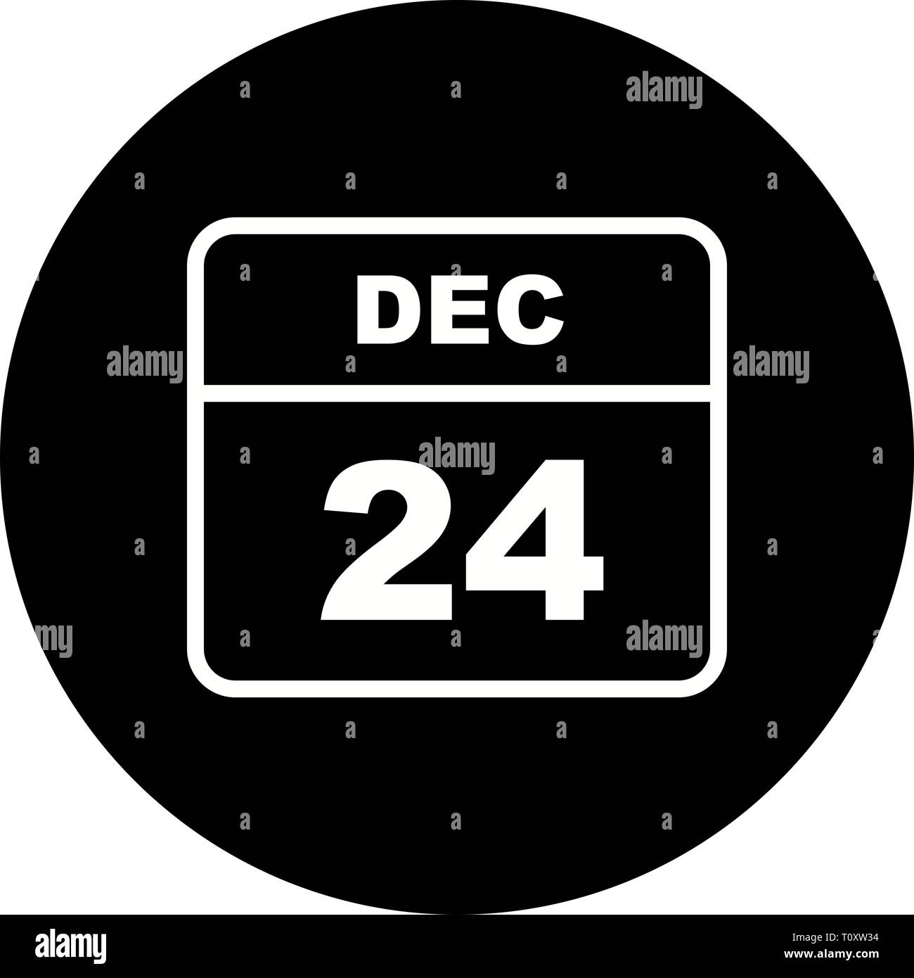 24 december calendar Black and White Stock Photos & Images - Alamy