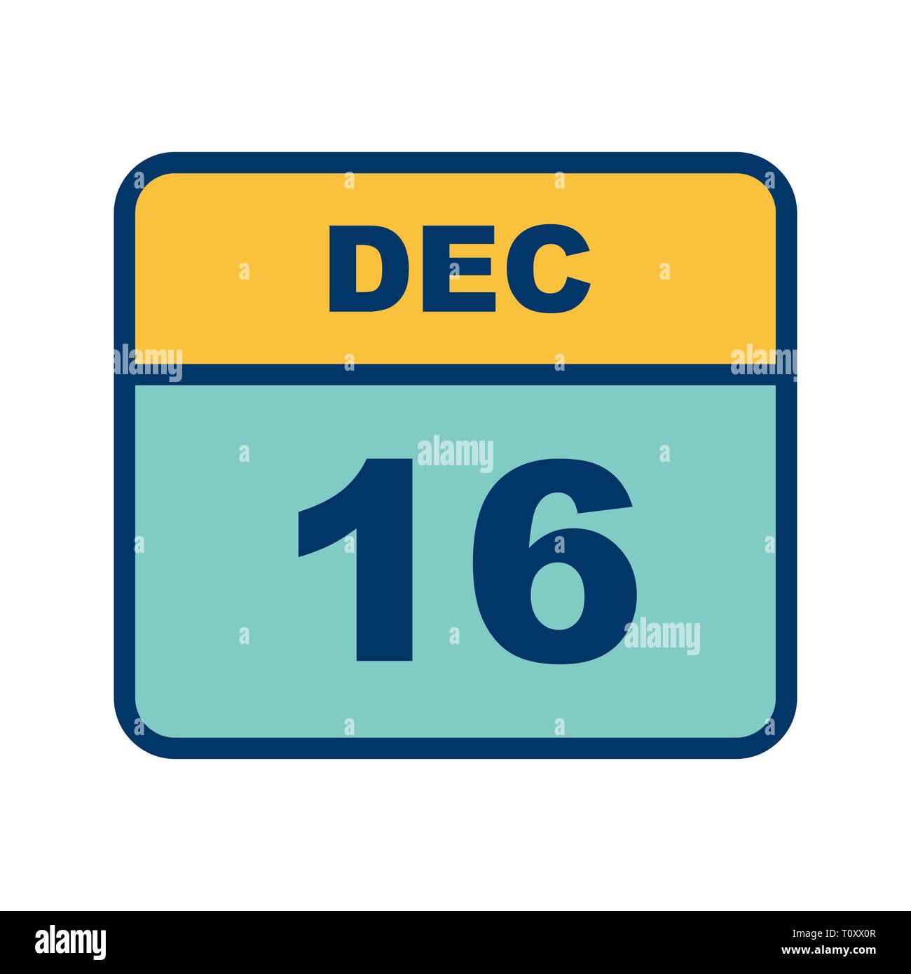 December 16th Date on a Single Day Calendar Stock Photo Alamy