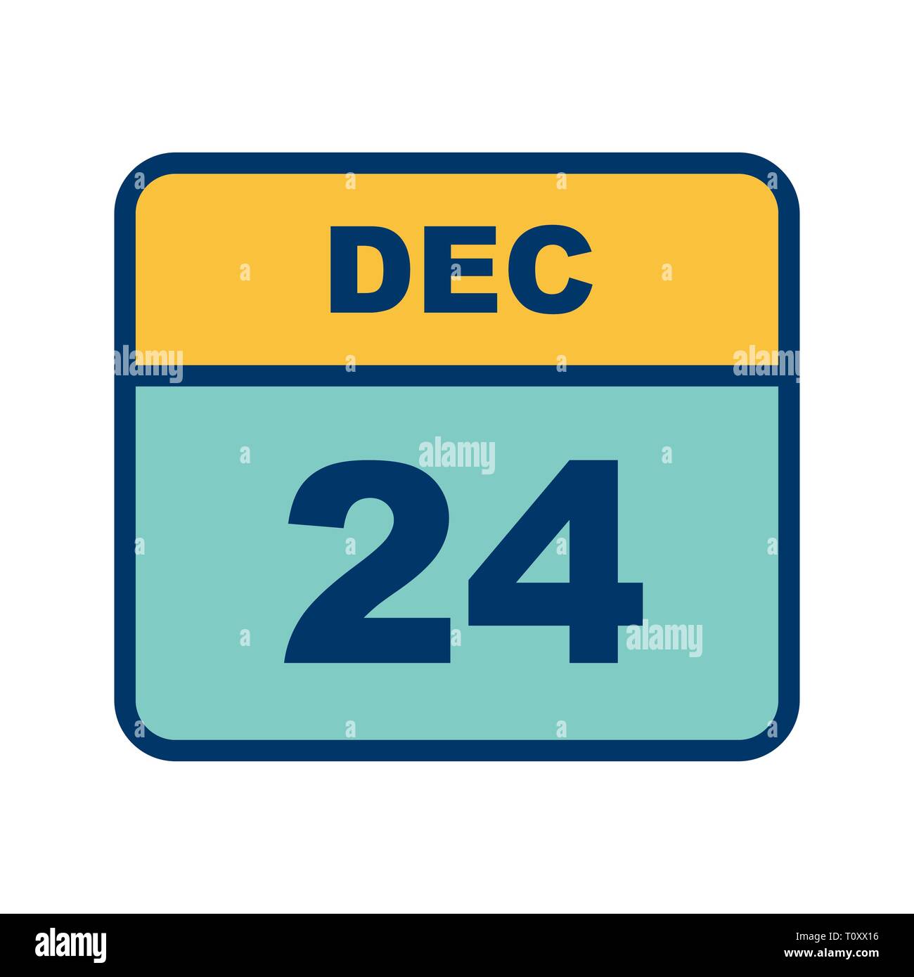 December 24th Date on a Single Day Calendar Stock Photo Alamy