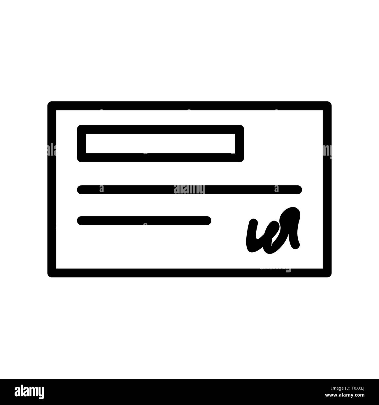 Cheque Book Icon High Resolution Stock Photography and Images - Alamy