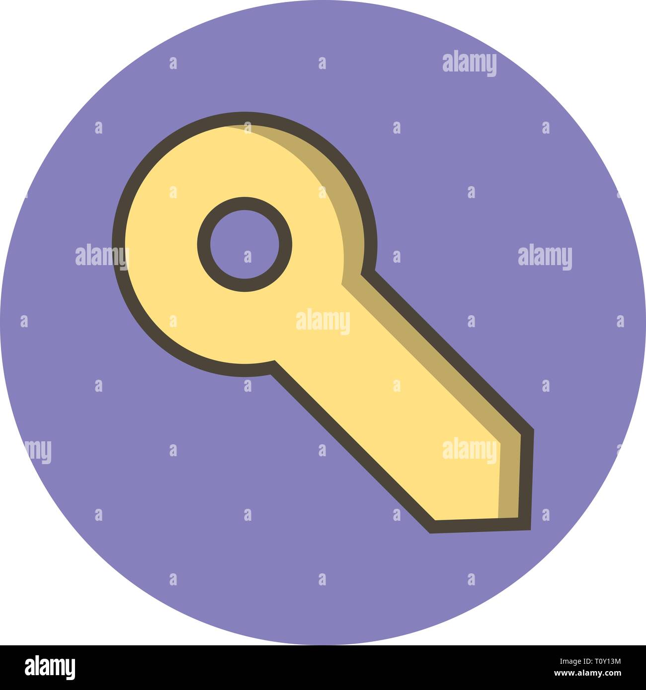 Illustration Key Icon Stock Photo - Alamy