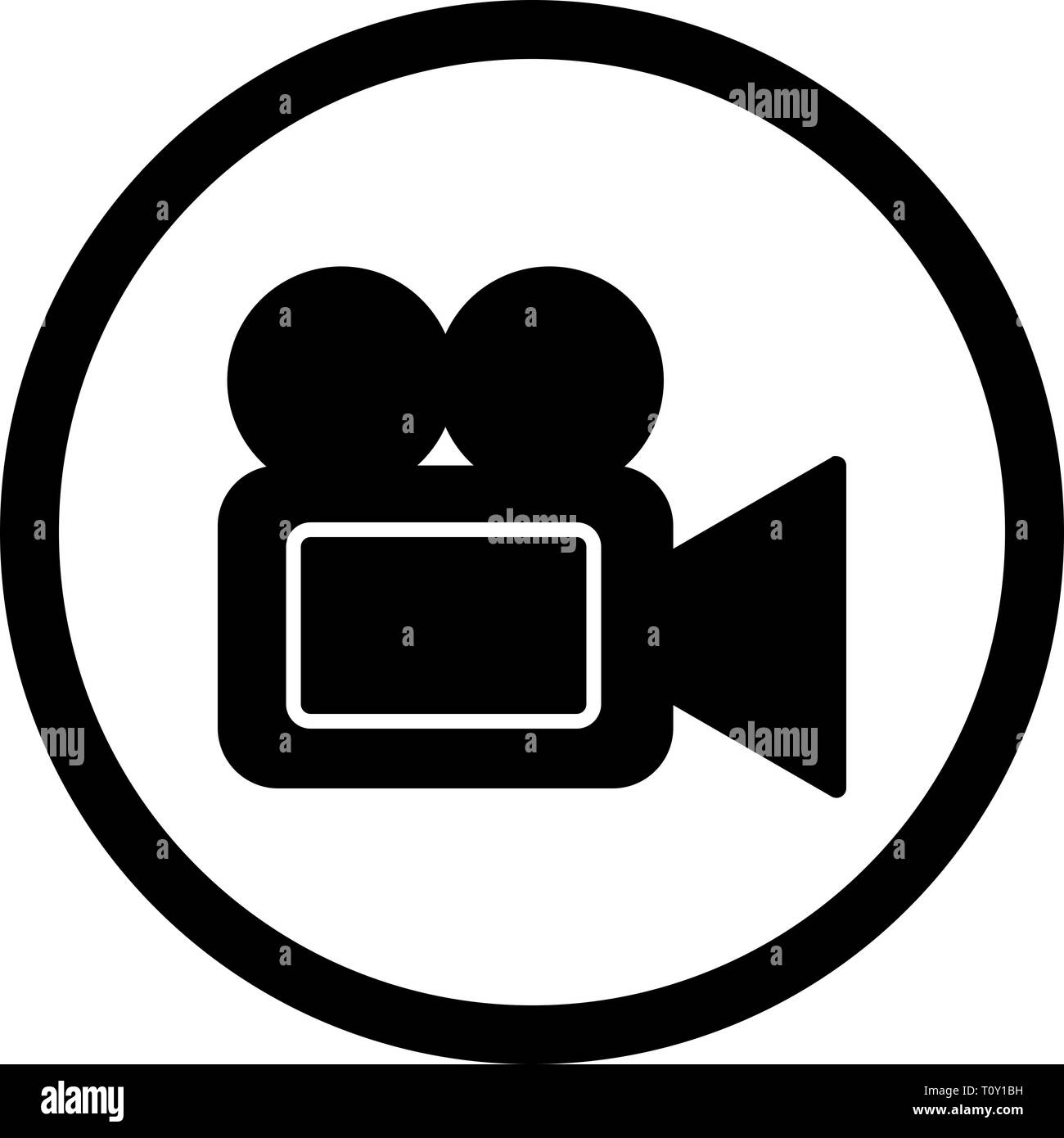 Illustration Video Camera Icon Stock Photo - Alamy