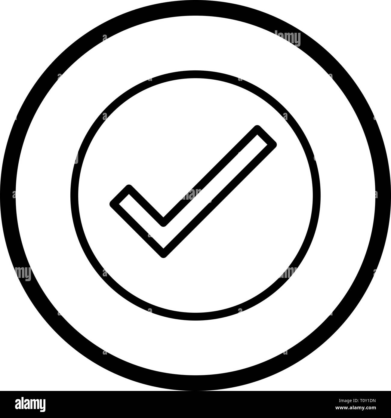 Illustration Valid Icon Stock Photo - Alamy