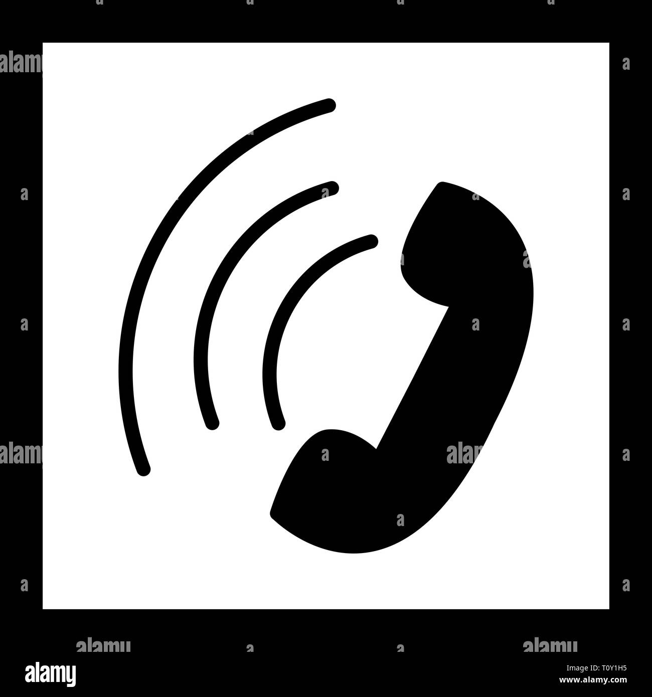 Illustration Active Call Icon Stock Photo - Alamy