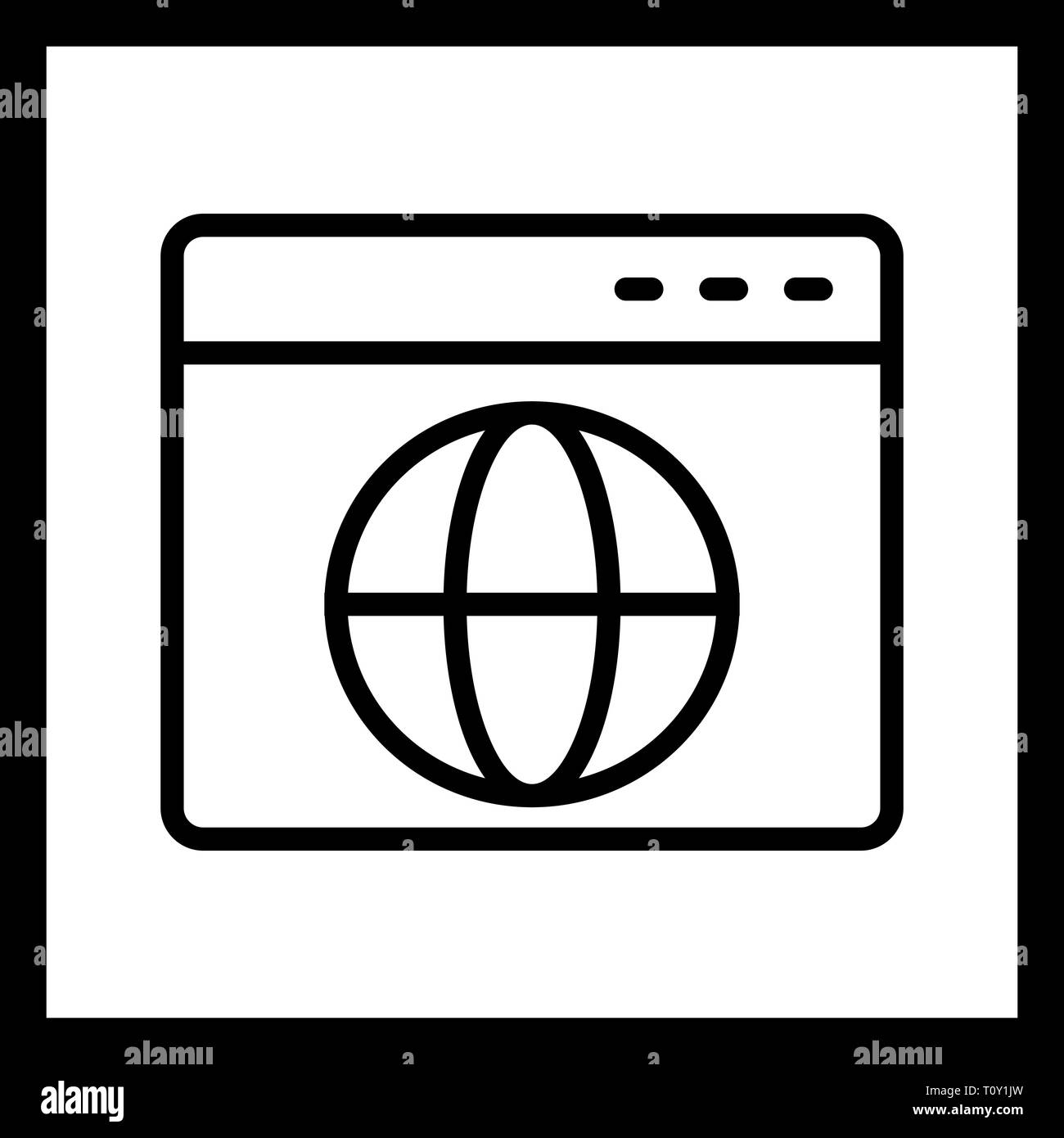 Illustration Browser Icon Stock Photo - Alamy