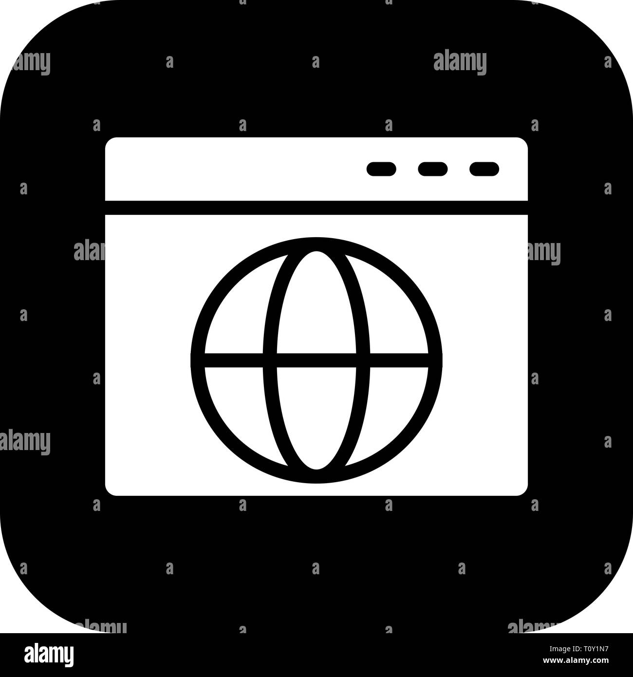 Illustration Browser Icon Stock Photo - Alamy