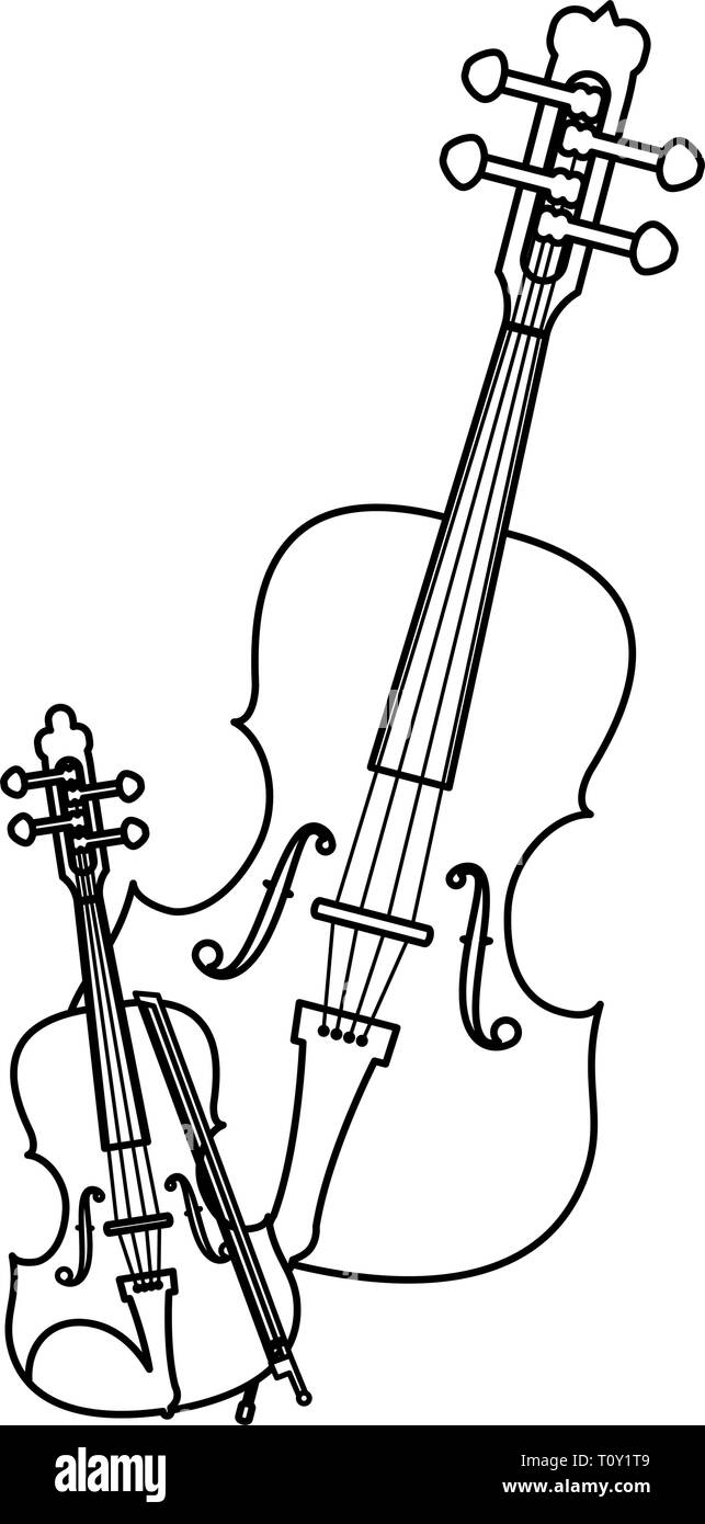 fiddle instrument musical icon vector illustration design Stock Vector ...