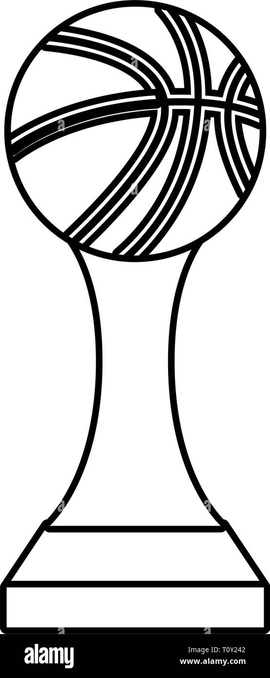 trophy ball basketball sport award vector illustration Stock Vector Image & Art - Alamy