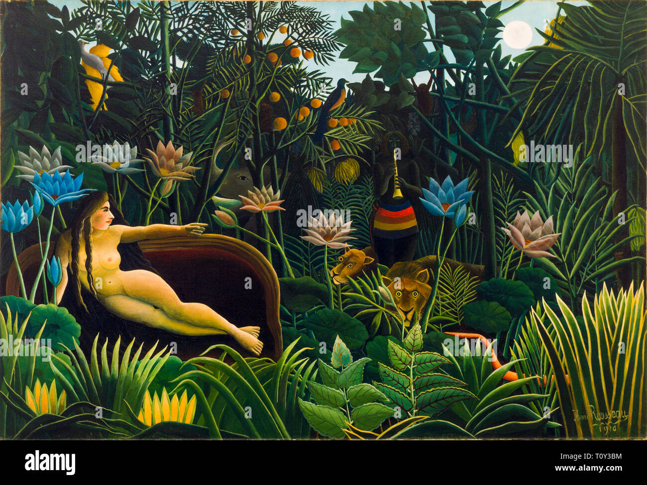 Henri Rousseau, The Dream, Post-Impressionist painting, 1910 Stock Photo