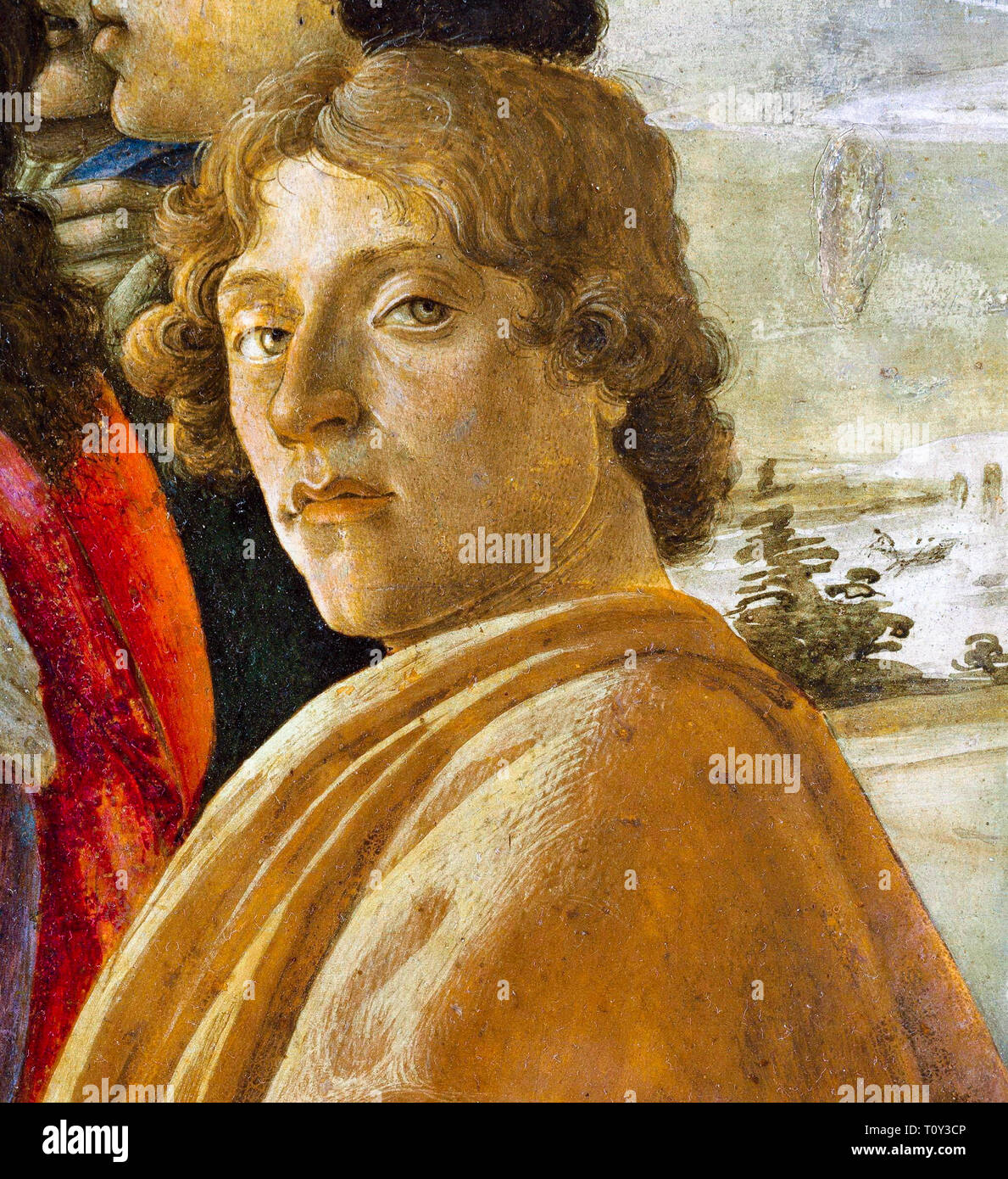 Sandro Botticelli (1445–1510), Self Portrait painting circa 1475 Stock Photo