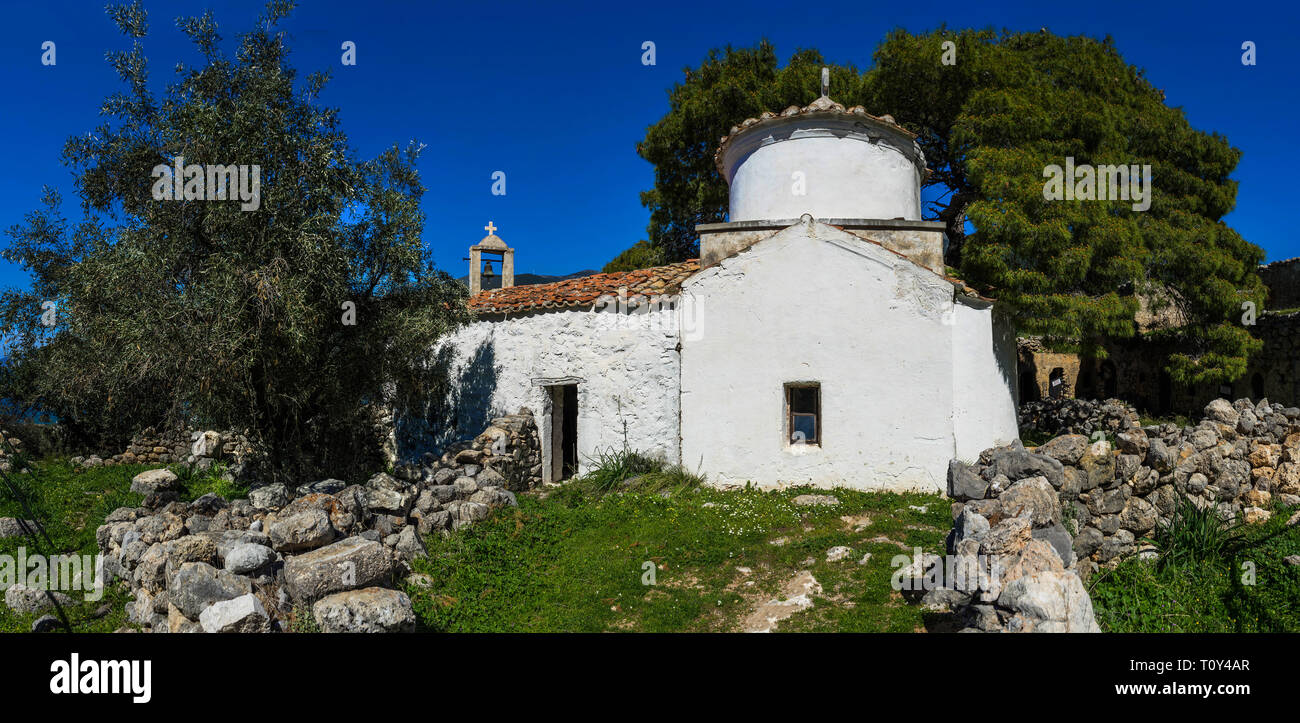 Chapel of saint George in the Greek country side, Greece, Europe Stock Photo