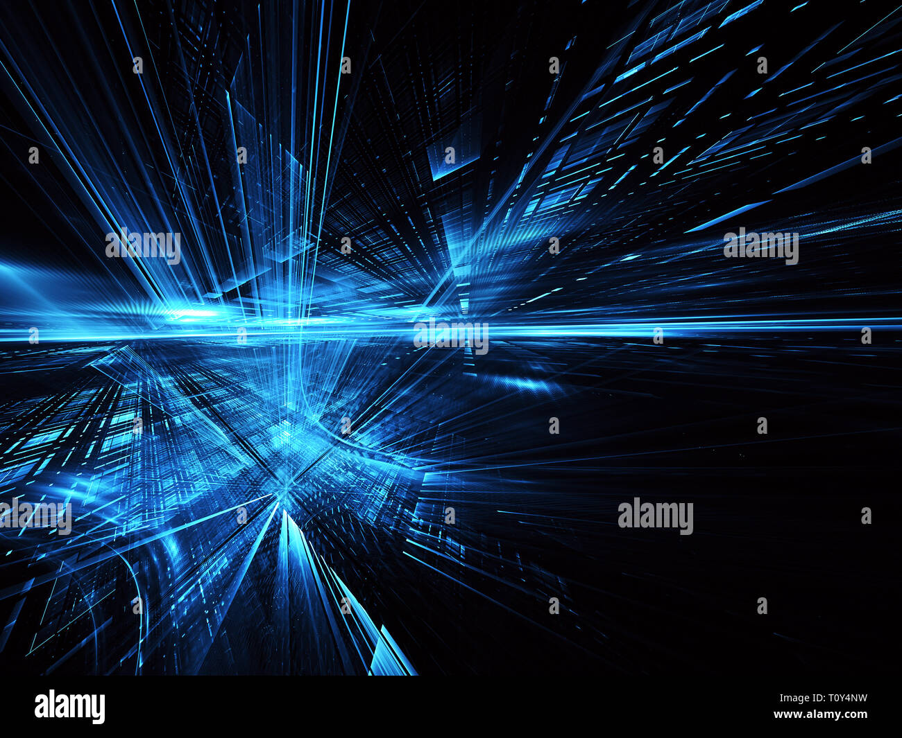 Computer generated abstract tehnology 3D illustration. Three ...