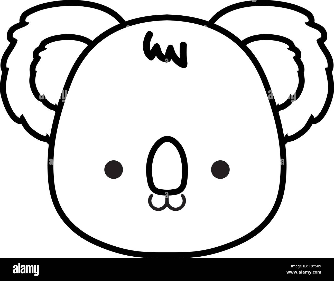 cute and little koala character vector illustration design Stock Vector ...