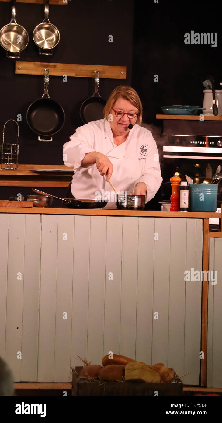 Rosemary Shrager at Ideal home show 2019 Stock Photo