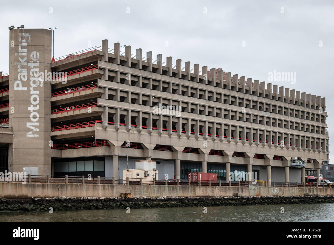The Motorgate Parking Garage On Roosevelt Island As Seen From The