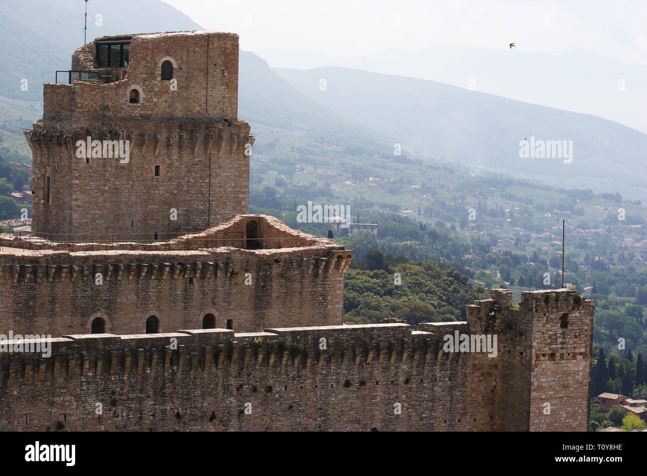 Assisi old town vistas and details, exploring the historic town Stock Photo