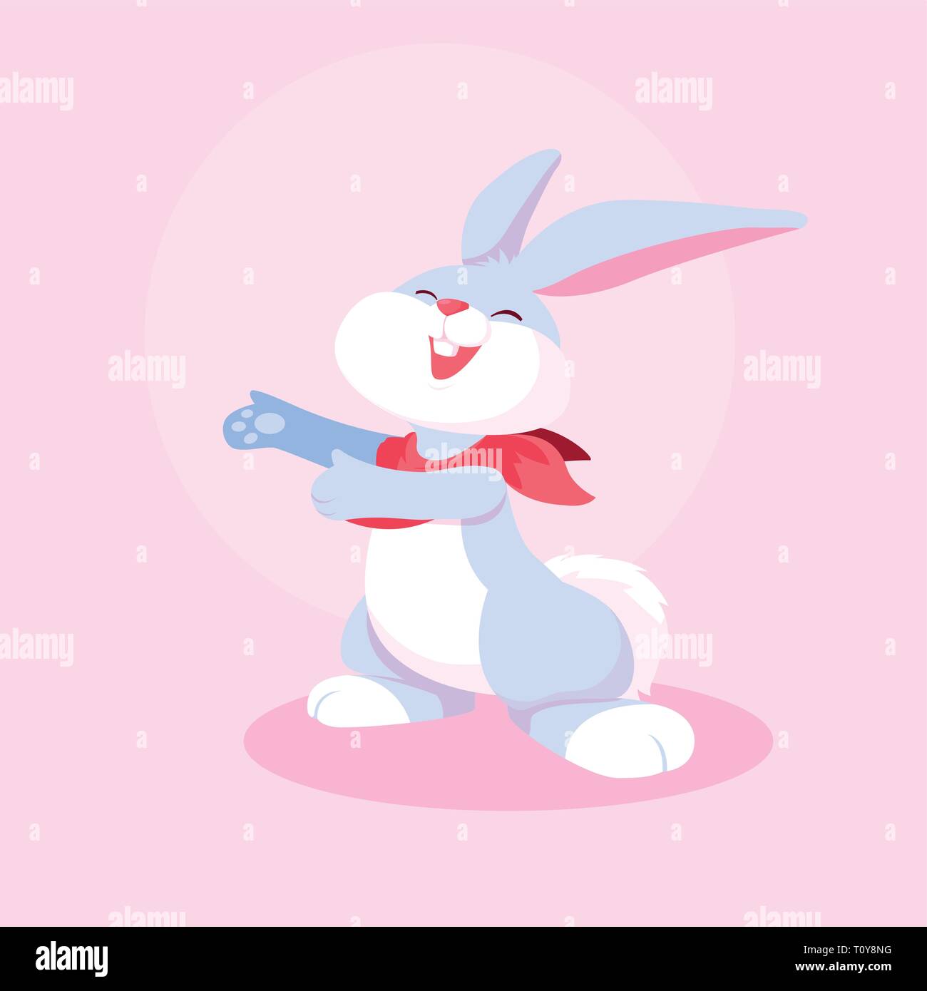 cute rabbit animal character vector illustration design Stock Vector ...
