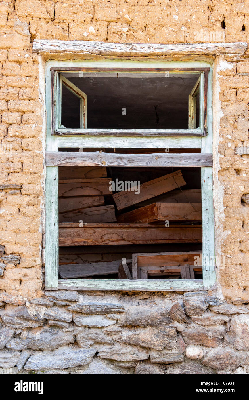 Rustic Window Frame In Village High Resolution Stock Photography And Images Alamy