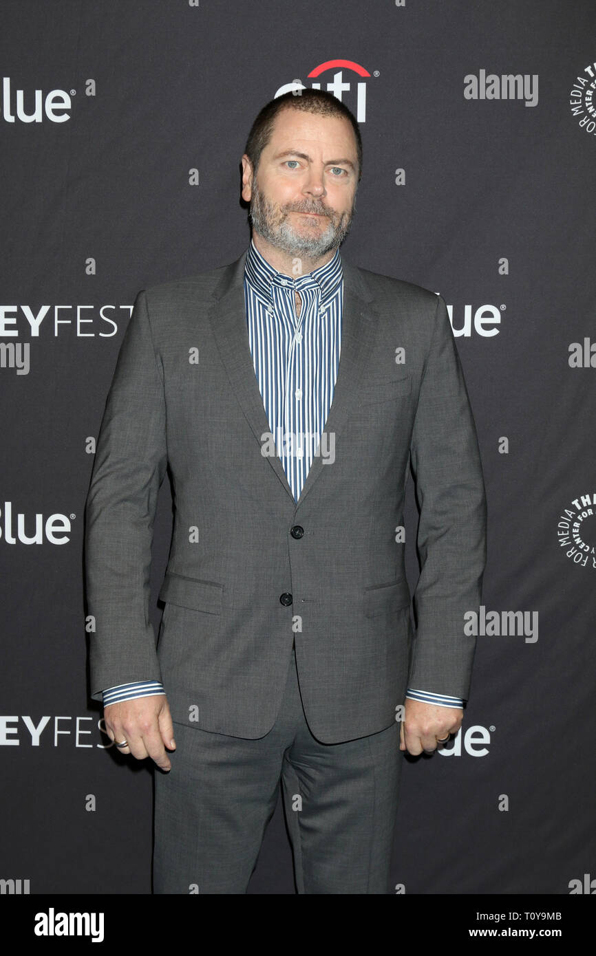 Los Angeles, CA, USA. 21st Mar, 2019. LOS ANGELES - MAR 21: Nick Offerman at the PaleyFest - ''Parks and Recreation'' 10th Anniversary Reunion at the Dolby Theater on March 21, 2019 in Los Angeles, CA Credit: Kay Blake/ZUMA Wire/Alamy Live News Stock Photo