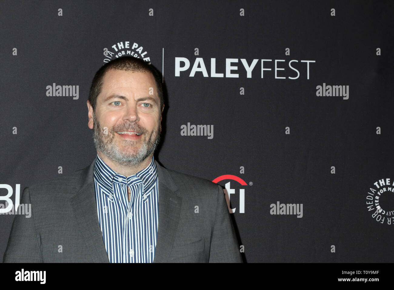 Los Angeles, CA, USA. 21st Mar, 2019. LOS ANGELES - MAR 21: Nick Offerman at the PaleyFest - ''Parks and Recreation'' 10th Anniversary Reunion at the Dolby Theater on March 21, 2019 in Los Angeles, CA Credit: Kay Blake/ZUMA Wire/Alamy Live News Stock Photo